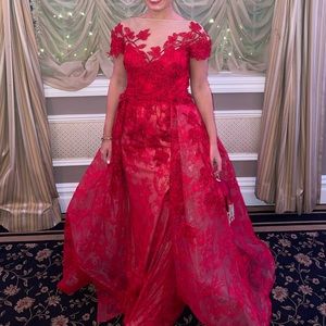 Tarik Ediz Red Dress